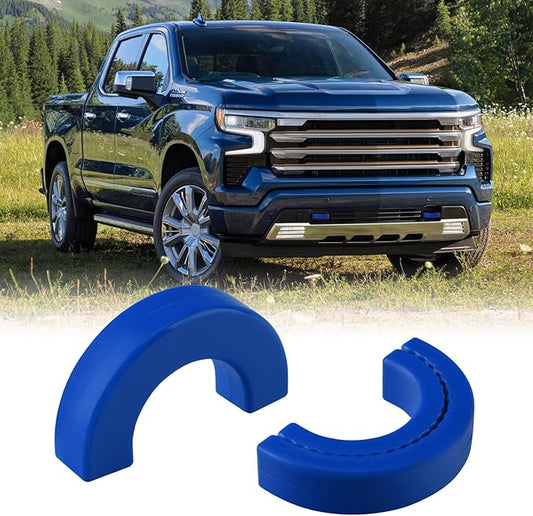 Tow Hook Covers Fit for Chevy Silverado 1500 2007-2026/GMC Sierra 1500 2007-2018, Customized Car Tow Hooks Compatible with Chevrolet Silverado 1500 Accessories 2007-2025 (Dark Blue)