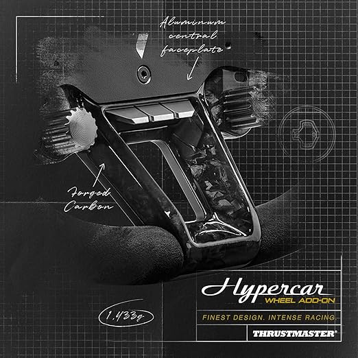 Thrustmaster Hyper Car Wheel Add-On, Ergonomic and wrapped with Leather and Alcantara, Works with Thrustmaster's T818 and T598 ecosystem bases - Compatible on PS5, PS4 and PC