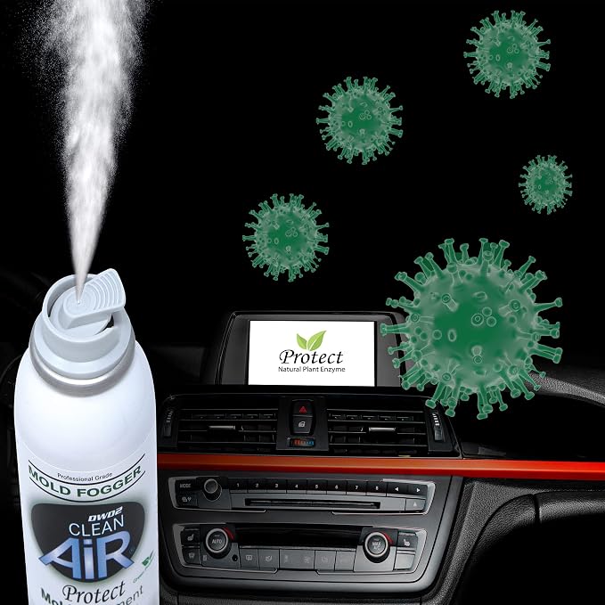 DWD2 Protect™ Automotive Mold-Odor Treatment - Revitalize Your Car's Interior The Green Automotive Mold-Odor Treatment Solution. Say Goodbye to Unpleasant Odors (Spray & Fogger)