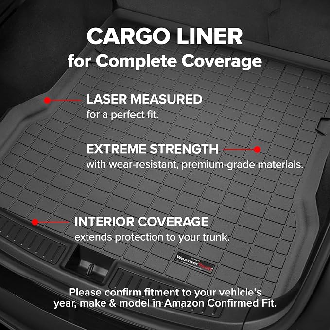 WeatherTech Cargo Trunk Liner for Toyota 4Runner Hybrid, Behind 2nd Row (401831), Black
