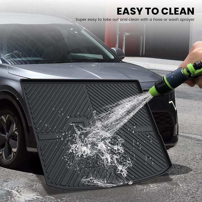 LASFIT Cargo Mat for Kia NIRO 2026 2025 2024 2023 (Fit EV & Hybrid, Not Fit PHEV), All Weather TPE Custom Fit Easy Clean Car Trunk Mat for Kia NIRO EV 2023-2026 Cargo Liner, Black