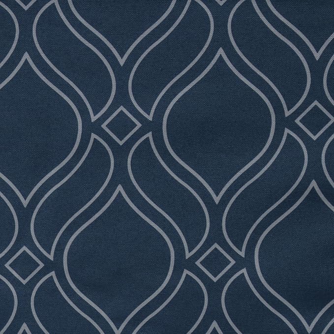 AAAAAcessories Outdoor Seat Cushions for Chairs, Waterproof, Fade-Resistant, 20" x 20" x 3", Patio Furniture Replacement Cushions, Set of 2, Slate Blue Vine Trellis