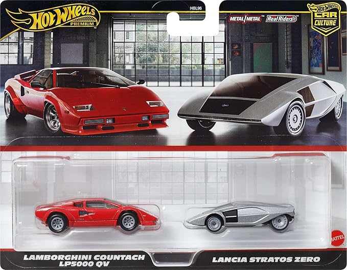 Hot Wheels Premium Car Culture 2 Pack 1:64 Scale Vehicles Unique Couples Real Riders Tires Metal/Metal Chassis Collectors Toy JBL02