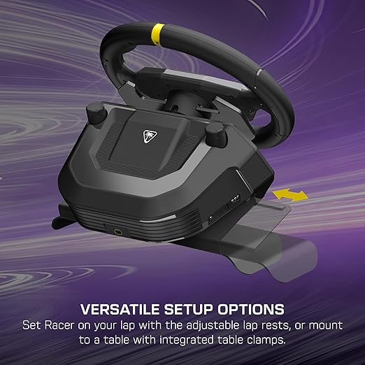 Turtle Beach Racer Wireless Racing Wheel System Officially Licensed for Xbox Series X|S & Xbox One and Windows PCs – Complete Design, Reliable Wireless Connection, up to 30Hr Battery– Black