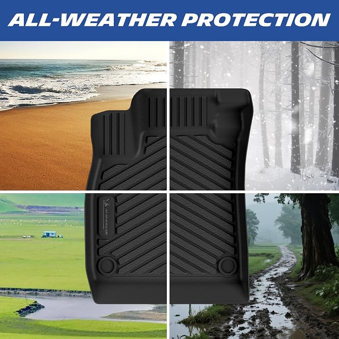 Michelin Vehicle Mats, Premier Series All-Weather TPE Custom Fit Liner for Honda Accord Gasoline & Hybrid 2023-2027 Floor Mats B(3 Piece)