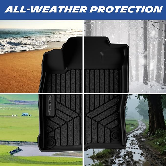 Michelin Vehicle Mats, Premier Series All-Weather TPE Custom Fit Liner for Honda Civic Coupe 2016-2020, Sedan/Type R 2016-2021, Hatchback 2017-2021, Insight 2019-2021 Floor Mats(3 Piece)