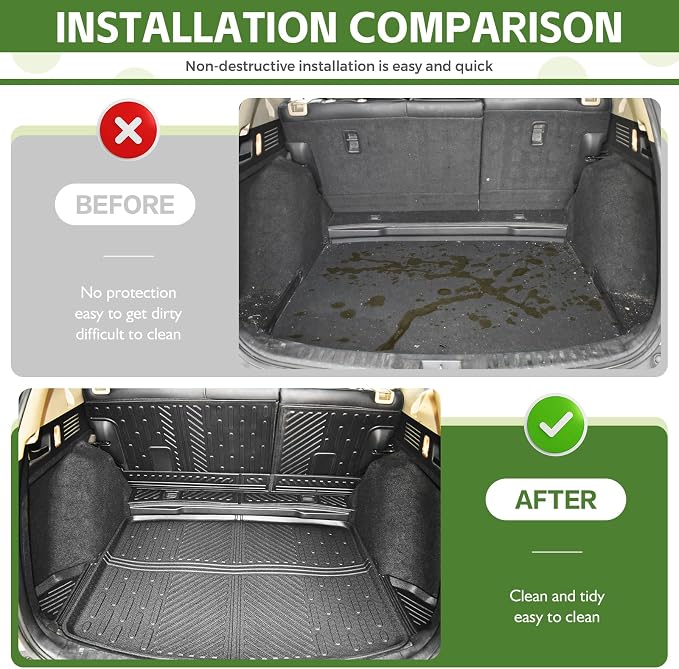 Cargo Liners for 2017-2022 Honda CRV CR-V Fuel Model, Trunk Mat with Seat Back Cover Accessories All Weather Rear Cargo Mat Backrest Protector(17-22 Fuel Model, Not for Trunk with Subwoofer)