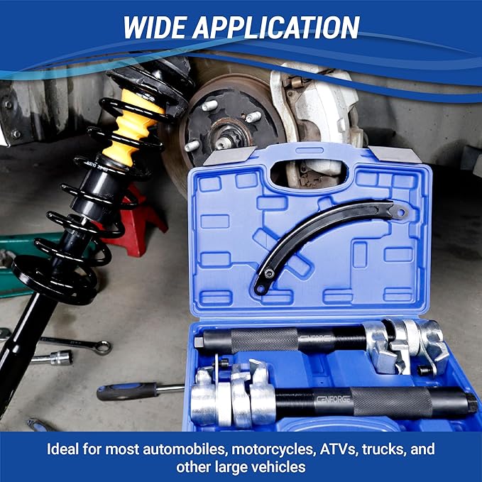 Spring Compressor Tool, Coil Spring Compressor Tool Set with Extendable Bracket, Heavy Duty Macpherson Strut Spring Compressor Tool with 2425LB Capacity for Car Truck ATV UTV