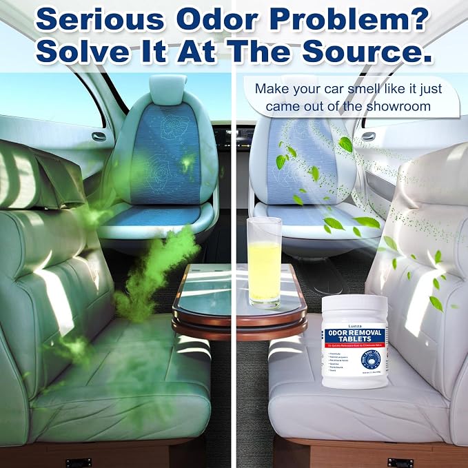 Car Odor Remover - Powerful Car, House, Pet Odor Remover - Fast, Deep Deodorizer - Safe After Use - 1 Pack