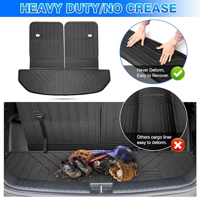 Sorento Cargo Liner - Trunk Mat for Kia Sorento 2021-2025 2026, All Weather Cargo Mat for Sorento Accessories, Heavy Duty Car Mats, Car Accessories