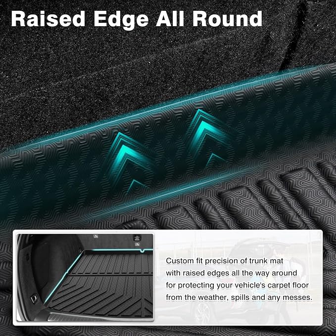 Mixsuper Custom Fit Cargo Liner for New Jeep Grand Cherokee 2026 2025-2022, Only for 5 Seats, All Weather Cargo Mat Rear Trunk Liner Black