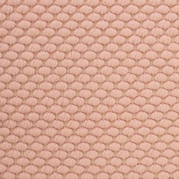Sweet Home Collection Chair Cushion Memory Foam Pads Honeycomb Pattern Slip Non Skid Rubber Back Rounded Square 16" x 16" Seat Cover, 12 Pack, Blush