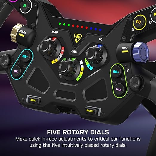 Turtle Beach VelocityOne F-RX Formula Wheel for Xbox Series X|S, Xbox One & Windows PC – For VelocityOne Race & VelocityOne KD3 Wheelbases, Hall-Effect Clutch Paddles, Magnetic Paddle Shifters, Black