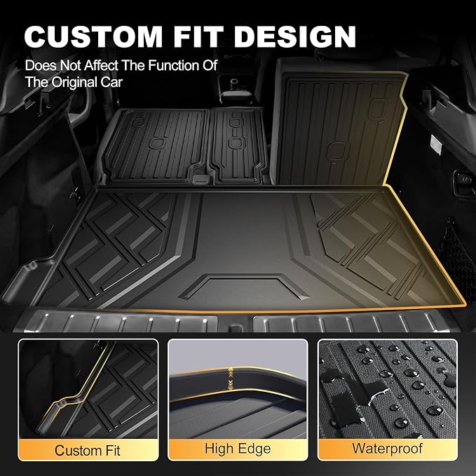 Floor Mats & Cargo Liner & Backrest Mat Fit for BMW X2 2018-2023, All Weather Car Accessories Back Seat Cover Protector