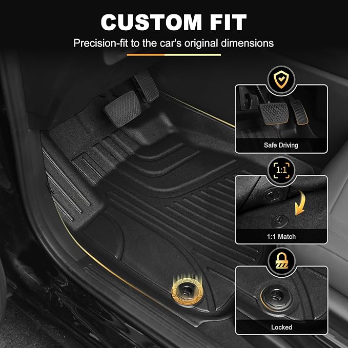 Floor Mats & Cargo Mat Fit for Honda HR-V 2023-2027 & Acura ADX 2025 2026 | All Weather TPE Custom Fit Honda HRV Sport/LX/EX-L Floor Liners Full Set Car Accessories
