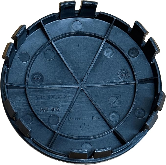 Mercedes-Benz Black Classic Logo Wheel Center Cap, Genuine MB Parts