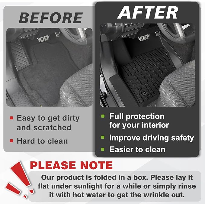 TripleAliners Floor Mats All Weather Liners Compatible with Toyota 2025 2026 4Runner Accessories Custom Fit TPE Heavy-Duty 1st & 2nd & 3rd Row Waterproof Anti-Slip Floor Liners (7 Seats ONLY)