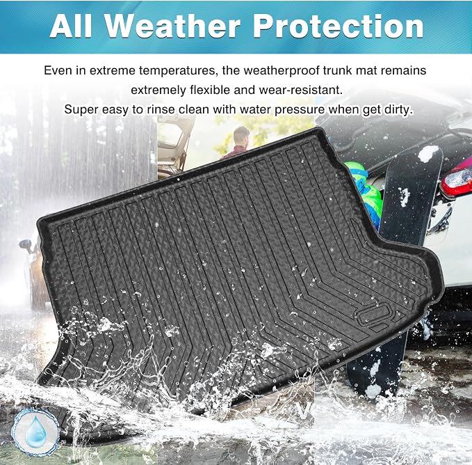 Mixsuper Cargo Liner for 2022-2025 Toyota GR86 / Subaru BRZ All Weather Cargo Mat Rear Trunk Liner Tray Black