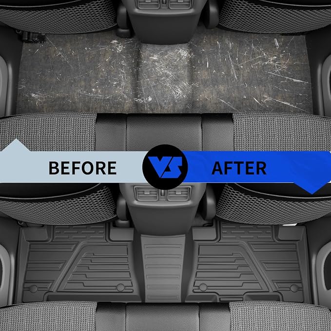 Rongtaod Floor Mats Compatible with 2013-2024 Toyota 4Runner 5 Seats Trunk Mat Cargo Mat Cargo Liner Back Seat Cover Protector 2023 4 Runner Accessories (Set of 8 Mats,Fit Without Sliding Tray)