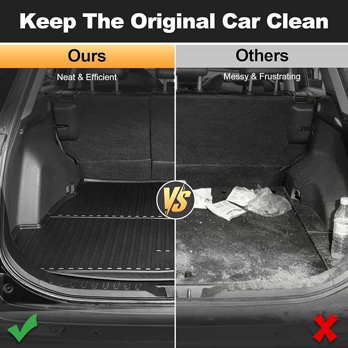 AOMSAZTO 2025 Cargo Mat: All Weather Cargo Liner Compatible with Toyota RAV4 (Include Hybrid) 2019-2025 Waterproof Trunk Mat TPE 3D Heavy Duty Rear Trunk Tray