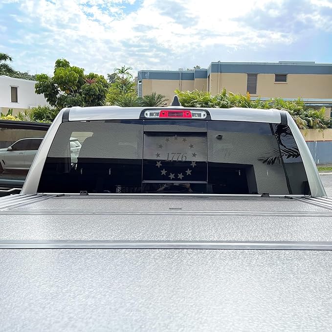 Xinghe 1776 July 4th Independence Day USA Rear Middle Window American Truck Decal - Matte Black Vinyl