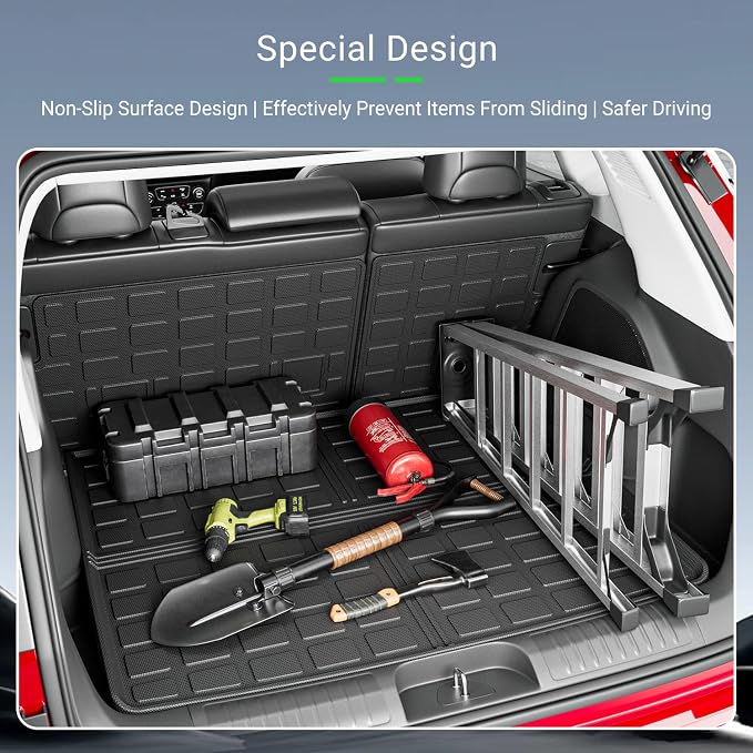 xipoqix Cargo Mat Backrest Mat Compatible with 2019-2023 Jeep Cherokee Cargo Liners TPE Back Seat Protector Replacement for 2019 2020 2021 2022 2023 Jeep Cherokee Accessories (Trunk Mat+Backrest Mats)
