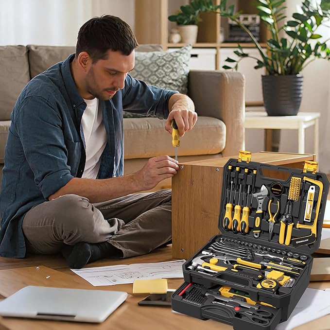 339 Piece Tool Set,Tool Kit for Home and Car,General Household Hand Tool Box for Men,Basic Tool Set for Home and Auto Repair for Homeowner, DIY, Handyman