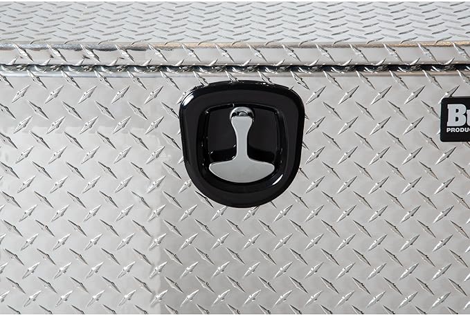 Buyers Products 1705135 Diamond Tread Aluminum Underbody Truck Tool Box, 24 x 24 x 36, Made in USA, .100 in. Thick, Corrosion Resistant, Locking Compression Latch, Secure Storage for Work Trucks