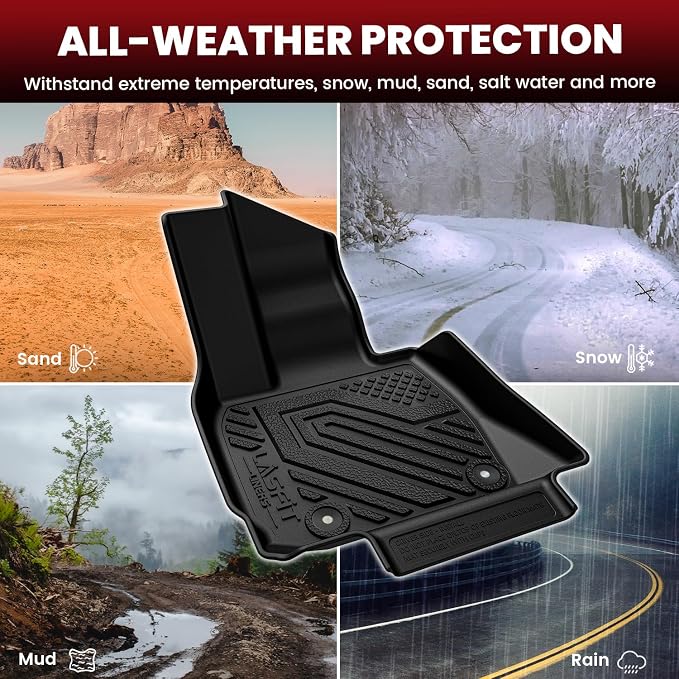 LASFIT Full Set Floor Mats for BMW X3 2025 2026 Custom Fit TPE All Weather 1st & 2nd Row & Seat Back Mat & Cargo Mat Car Mats and Trunk Liners Accessories for 30 xDrive M50 xDrive
