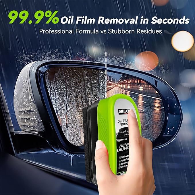 New 2PCS Auto Glass Degreaser & Oil Film Cleaning Brush Set – Windshield Polish & Window Cleaner for Ultimate Clarity (2024 Upgraded 2.0)