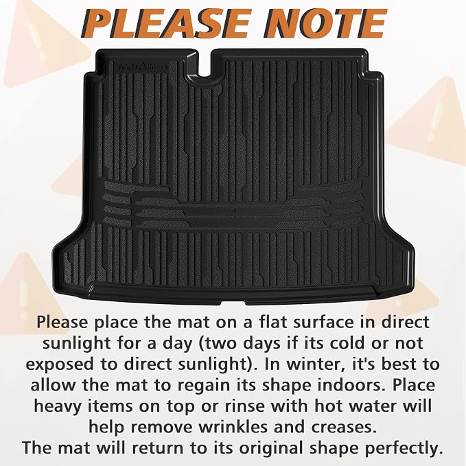 TripleAliners Trunk Mat All Weather Liners Compatible with 2025 2026 Nissan Kicks Interior Accessories Custom Fit Anti-Slip TPE Full Coverage Protection Rear Trunk Floor Mat (S Trim Level ONLY)