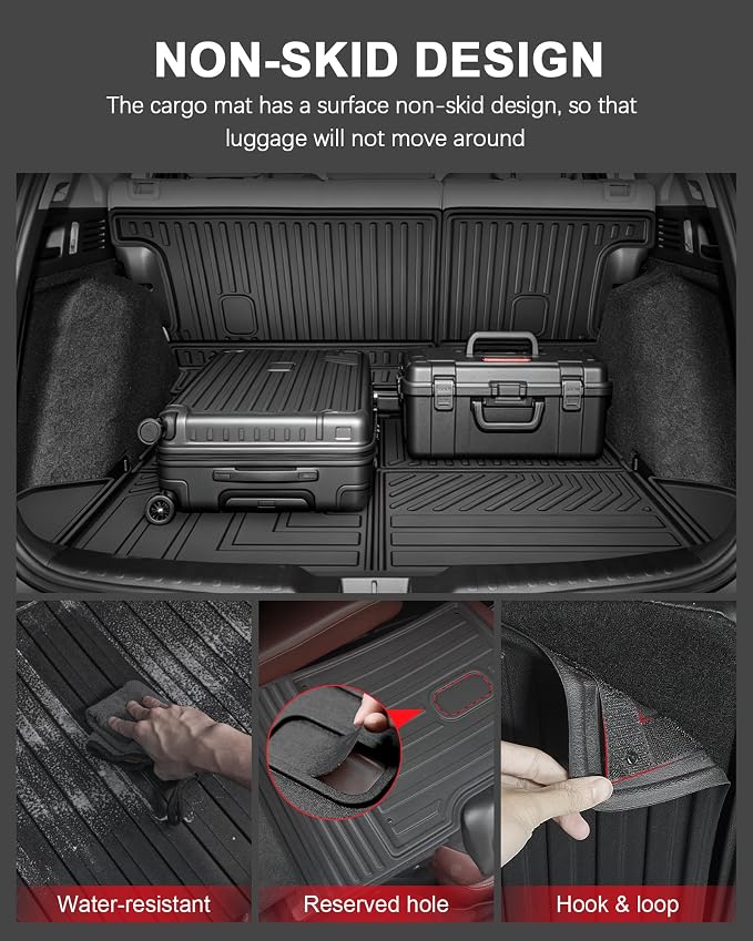 Floor Mats Fit for 2017-2022 Honda CRV(Not for Hybrid or Touring) - Custom Fit All Weather TPE Rubber Honda CR-V Accessories Floor Liners Cargo Liner Back Seat Cover Protector Full Sets