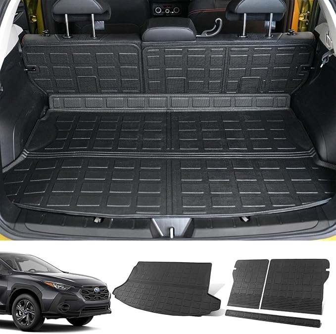 xipoqix Cargo Mat Backrest Mat Compatible with 2018-2023 Subaru Crosstrek XV Impreza Hatchback TPE Cargo Liner Replacement for 2018-2023 Subaru Crosstrek Accessories (Trunk Mat+Backrest Mats)