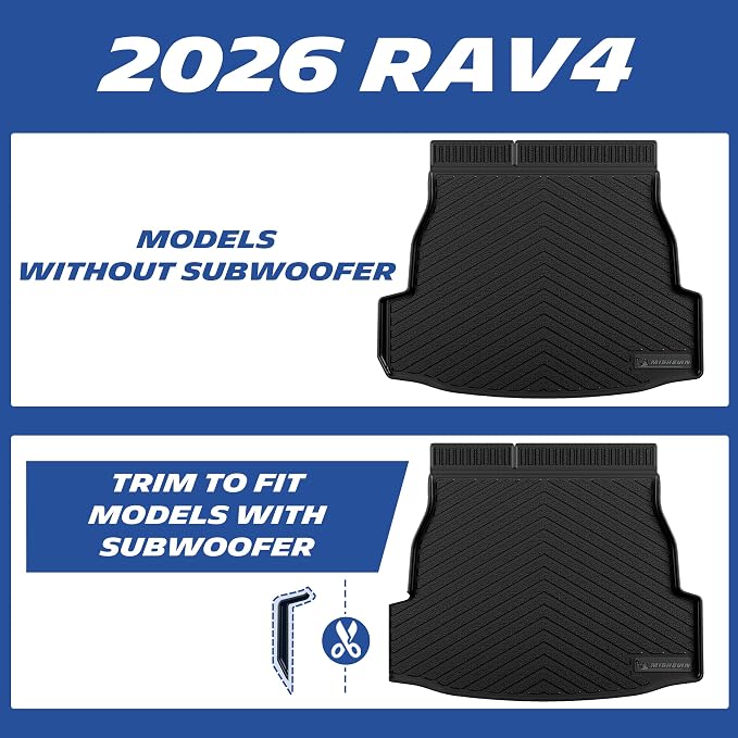 Michelin Vehicle Mats, Premier Series All-Weather TPE Custom Fit Liner for Toyota RAV4 Hybrid 2026-2027 Floor Mats (5 Piece)