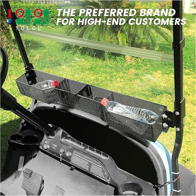 10L0L Golf Cart Front Inner Storage Basket for Club Car Precedent and Club Car DS 2000-UP Models, Large Compartments Dashboard Front Storage Tray Organizer