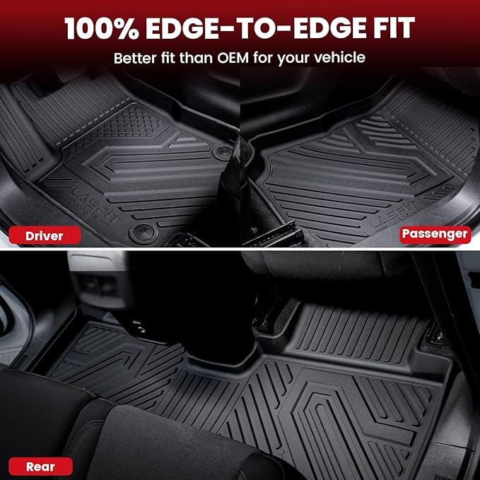 LASFIT Floor Mats & Cargo Liner for Chevrolet Chevy Trailblazer 2021-2026 (Only Fit FWD & Cargo in Upper Deck Position), All Weather TPE Custom Fit Floor Mats for Car, Car Floor Mats Full Set