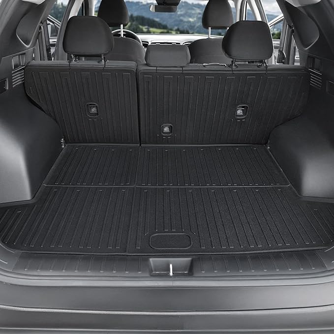 Cargo Mat for 2022-2026 Hyundai Tucson Gas, Full Coverage All Weather Trunk Cargo Liner with Backrest Protectors for Tucson Accessories