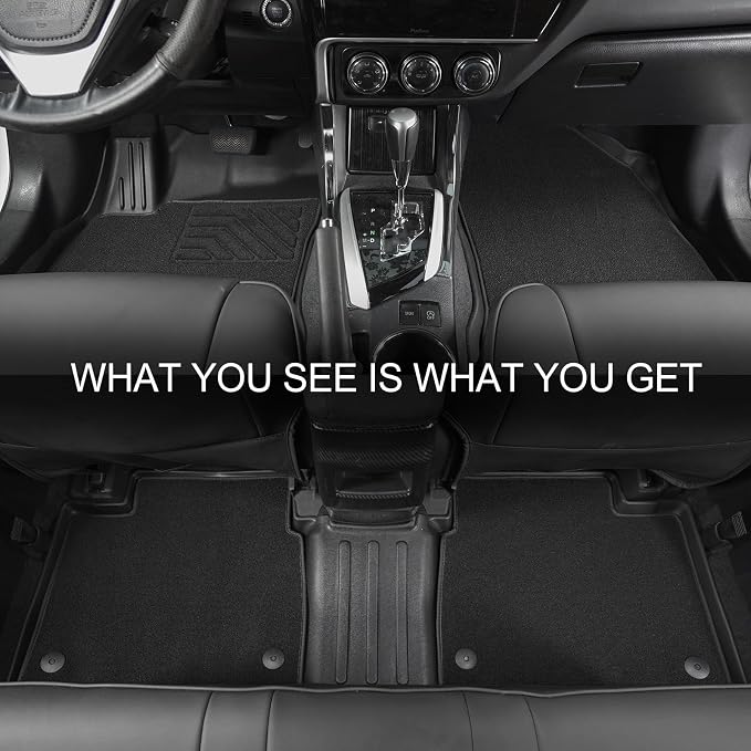 2026 Corolla Floor Mats Compatible with 2020-2024 2025 Toyota Corolla Sedan, AOMSAZTO All Weather Protection Floor Liners 2-Layer Comfortable Carpet Car Mats Corolla Accessories, Black