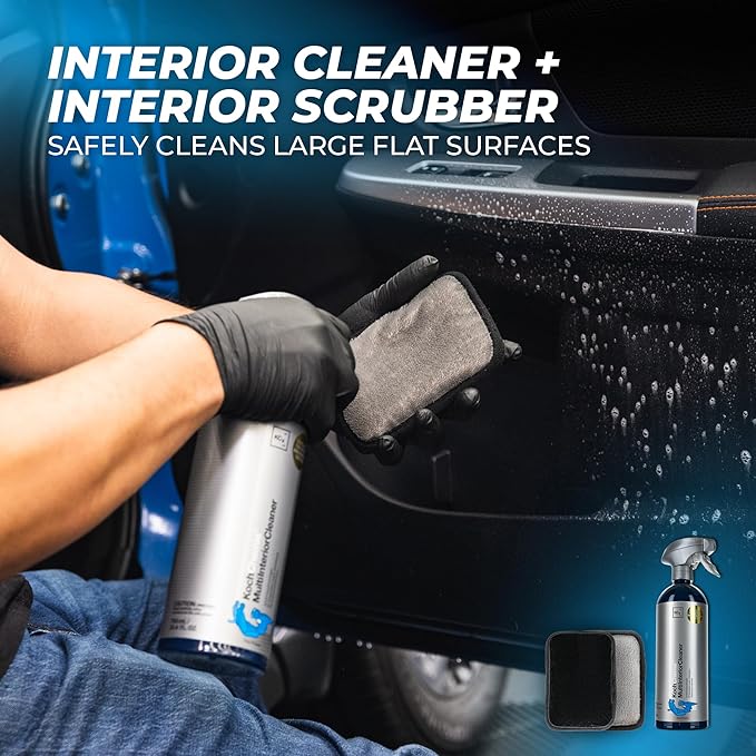 The Rag Company - Complete Interior Kit - Includes Glass & Car Interior Cleaners, Brushes, Rags, Buttersoft Cloths, Glass Towels, Scrubbers - 24 Item Set