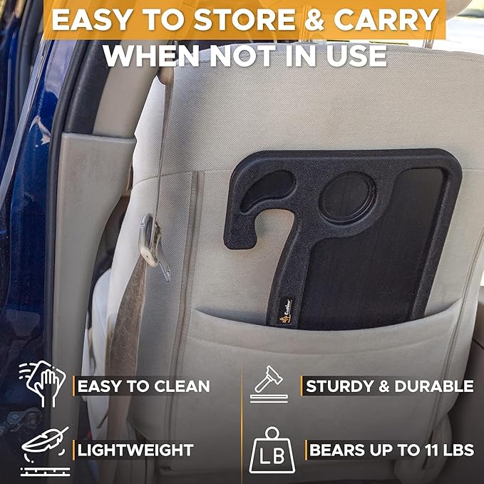 EcoNour Steering Wheel Desk Tray Compatible for 2011-2024 2025 2026 Hyundai Elantra Steering Wheel Tray Table Car Laptop Holder Eating Tray for Car Food & Drink Desk Holder Travel Accessories