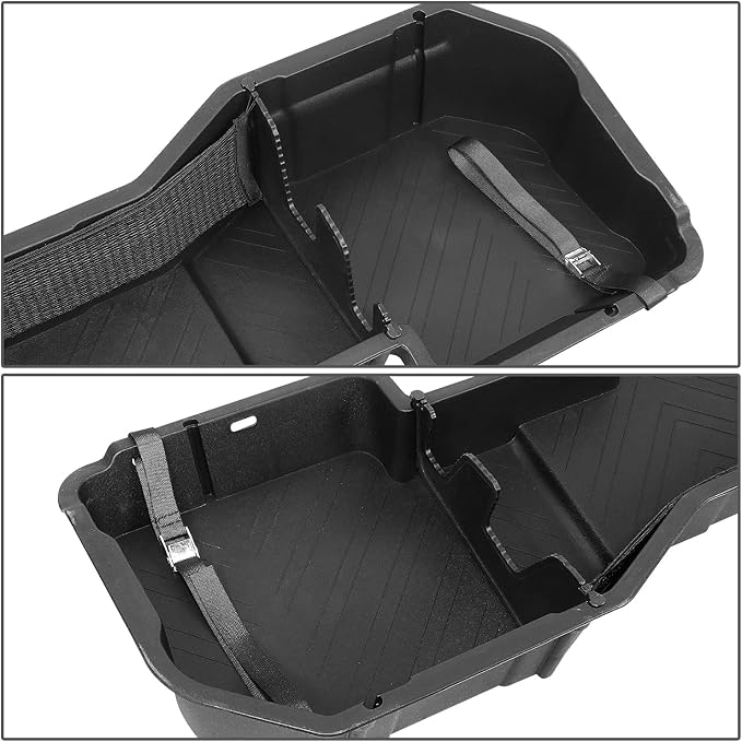 DNA Motoring Under Seat Storage Box Compatible with 07-18 Silverado Sierra 1500 / 07-19 Silverado Sierra 2500HD 3500HD Crew Cab Pickup, SBOX-002