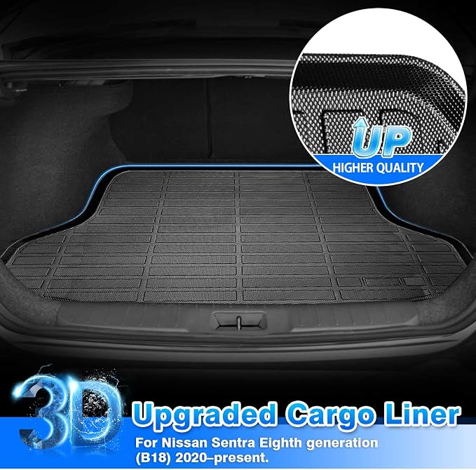 Sentra Cargo Liner - Trunk Mat for 2020-2025 2026, All Weather Cargo Mat for Sentra Accessories, Car Accessories