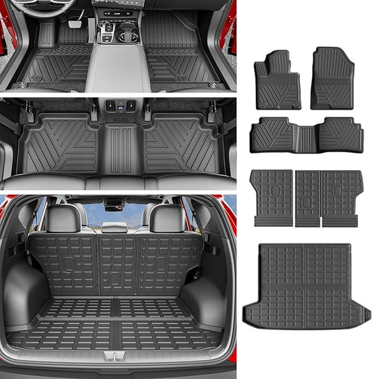 Xipoo Cargo Liner Compatible with 2022 2023 2024 2025 2026 Tucson Rear Trunk Mat Backrest Mat Floor Mat Replacement for 22-26 Tucson Accessories