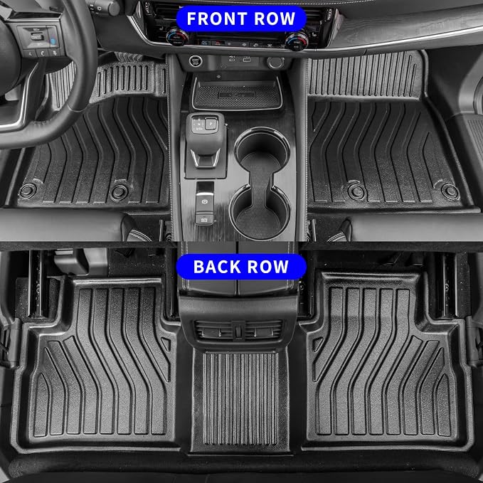 Rongtaod Floor Mats Compatible with 2021-2025 2026 Nissan Rogue Trunk Mat Cargo Mat Cargo Liner All Weather Floor Liner 2024 Rogue Accessories (Trunk Mat+Floor Mats)