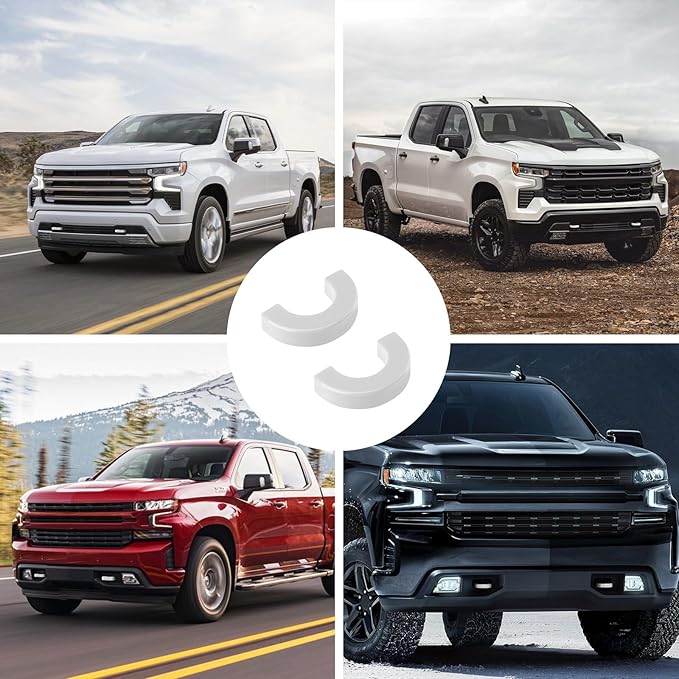Tow Hook Covers Fit for Chevy Silverado 1500 2007-2026/GMC Sierra 1500 2007-2018, Customized Car Tow Hooks Compatible with Chevrolet Silverado 1500 Accessories 2007-2026 (White)