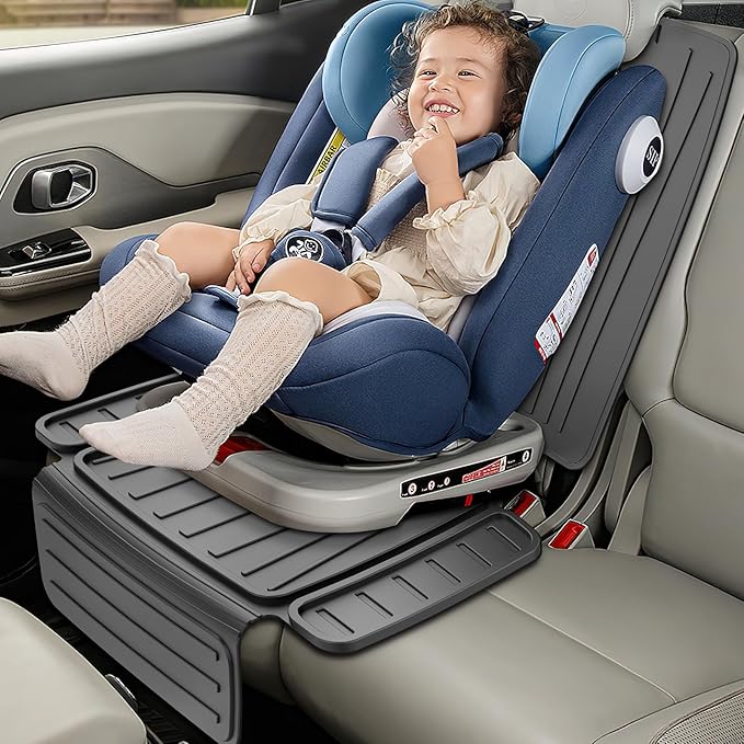insefocc Car Seat Protector for Child Car Seat，TPE Waterproof & Anti-Slip （No Imprints）,carseat Protector car seat Cover Universal Fit for Baby & Pet Use, BPA-Free（Black -1 PC）