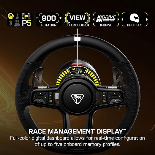 Turtle Beach VelocityOne Race KD3 Direct Drive Force Feedback Racing Wheel & Pedals for Xbox Series X|S, Xbox One & Windows 10/11 PC, USB C Connectivity