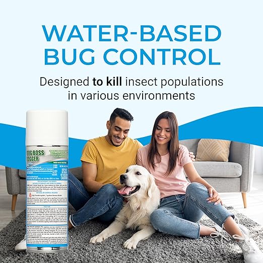 Bug Foggers for Home Indoor & Outdoor Use, Insect Fogger, All Mosquito, Cockroach, Ant, Spider & More, Non-Staining, Water-Base Formula, 6 oz, Pack of 3