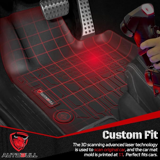 Floor Mats Compatible with 2011-2023 Dodge Charger RWD & Chrysler 300 Rear-Wheel Drive ONLY, All Weather TPE Floor Liners, Custom Fit Car mats, 1st & 2nd Row, Black
