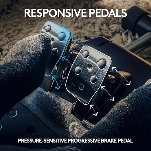 Logitech G923 Racing Wheel and Pedals for Xbox X|S, Xbox One and PC Featuring TRUEFORCE up to 1000 Hz Force Feedback, Responsive Pedal, Dual Clutch Launch Control, and Genuine Leather Wheel Cover